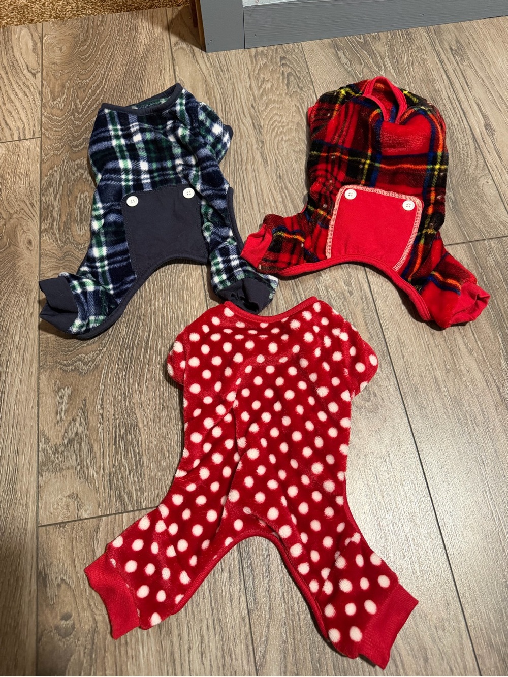 Lot of dog pajamas